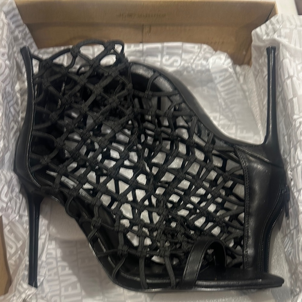 Steve Madden Francys Black Cage Heels